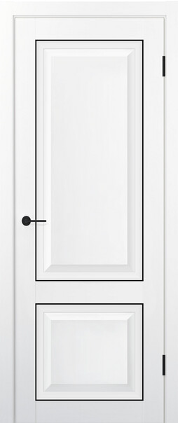 Межкомнатная дверь  Contur KX 72 ДГ, массив + МДФ, экошпон (полипропилен), 800*2000, Цвет: Белый полипропилен, нет