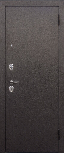 Входная дверь  Е-ТРЕЙД Тайга 7 см Зеркало, 860*2050, 68 мм, снаружи металл, покрытие полимерно-порошковое, Цвет Медный антик