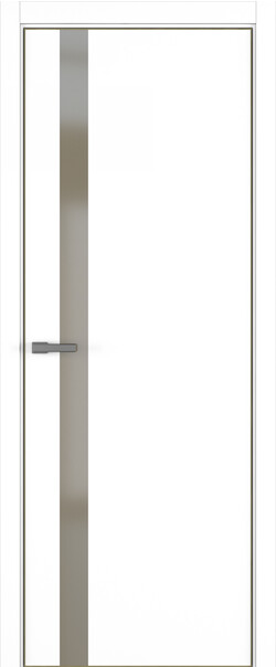 Межкомнатная дверь  ART Lite H2 ДО, массив + МДФ, эмаль, 800*2000, Цвет: Белая эмаль, Matelac бронза мат.