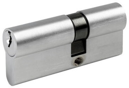 Цилиндр ключ/ключ 25/10/35 квадратная для дверей реверс хром мат