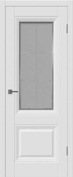 Межкомнатная дверь  Winter Барселона 2 ДО, массив + МДФ, эмаль, 800*2000, Цвет: Белая эмаль, мателюкс матовое с рисунком