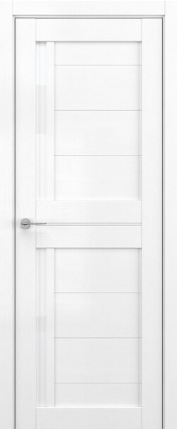 Межкомнатная дверь  DEFORM V V17, массив + МДФ, экошпон на основе ПВХ, 800*2000, Цвет: Вайт вуд, Lacobel белый лак