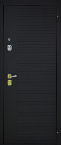 Входная дверь  Сталлер TR 13, 860*2050, 90 мм, снаружи мдф 8мм, покрытие пвх, Цвет ZB 999-2 Черный кварц