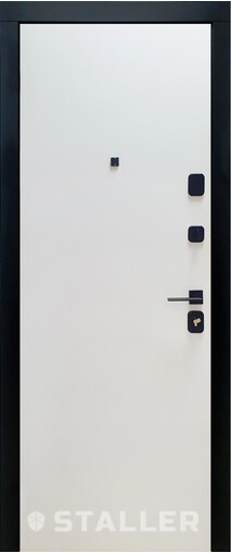 Входная дверь  Сталлер Лофт, 860*2050, 93 мм, внутри мдф, покрытие пвх, цвет ZB Белый