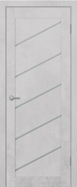 Межкомнатная дверь  STARK ST7 ДО, массив + МДФ, экошпон на основе ПВХ, 800*2000, Цвет: Бетон белый, мателюкс матовое