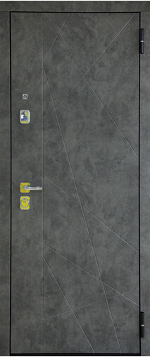 Входная дверь  Сталлер TR 9, 860*2050, 90 мм, снаружи мдф 8мм, покрытие пвх, Цвет Бетон тёмный