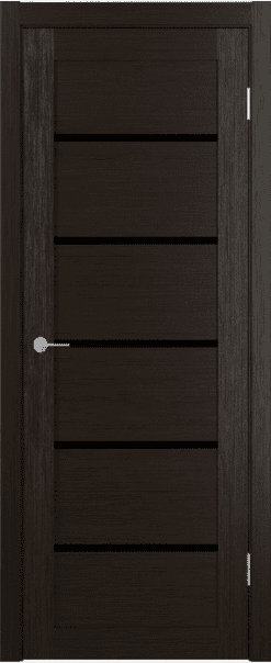 Межкомнатная дверь  STARK ST8 ДО, массив + МДФ, экошпон на основе ПВХ, 800*2000, Цвет: Венге, Lacobel черный лак