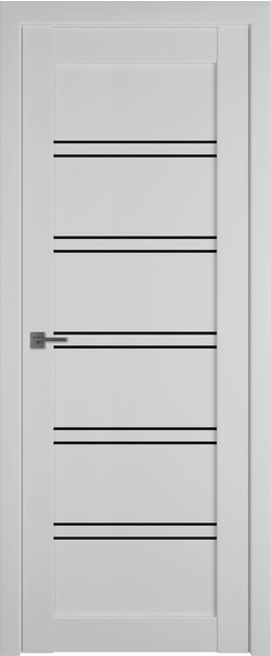 Межкомнатная дверь  Emalex E28 ДО, массив + МДФ, экошпон (полипропилен), 800*2000, Цвет: Steel, black gloss