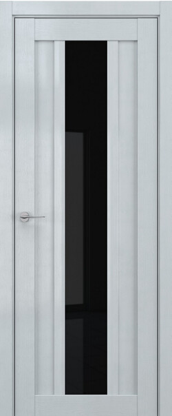 Межкомнатная дверь  DEFORM V V14, массив + МДФ, экошпон на основе ПВХ, 800*2000, Цвет: Грей вуд, Lacobel черный лак