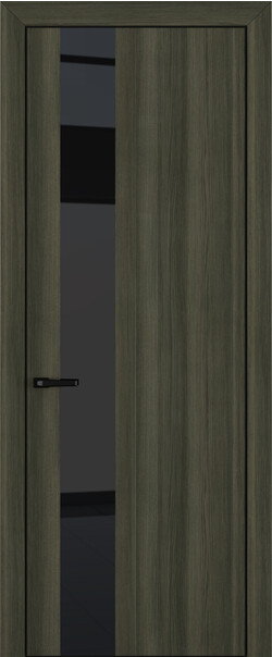 Межкомнатная дверь  Квалитет  К3, массив + МДФ, Toppan, 800*2000, Цвет: Дуб темный, Lacobel Black Classic