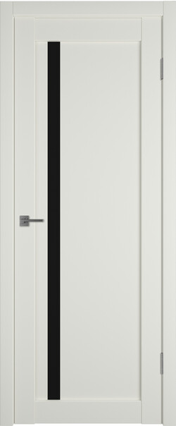 Межкомнатная дверь  Emalex E34 ДО, массив + МДФ, экошпон (полипропилен), 800*2000, Цвет: MidWhite, black gloss