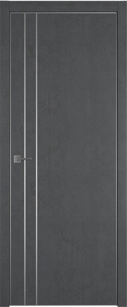 Межкомнатная дверь  Urban  2 V, МДФ + ХДФ, экошпон (полипропилен), 800*2000, Цвет: Jet loft, нет