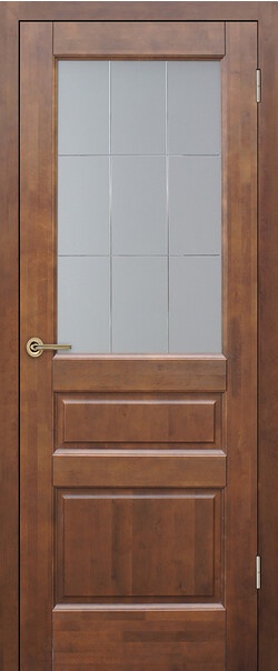 Межкомнатная дверь  Массив ольхи Венеция м. ДО, массив ольхи, лак, 800*2000, Цвет: Бренди, мателюкс матовое с фрезеровкой