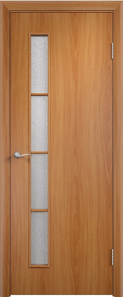 Межкомнатная дверь  Тип-С С14 ДО, массив + МДФ, финиш-плёнка, 800*2000, Цвет: Миланский орех, мателюкс матовое