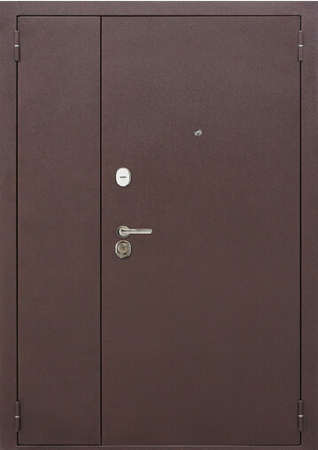 Входная дверь  Е-ТРЕЙД Тайга 7 см Белый клен, 1200*2050, 68 мм, снаружи металл, покрытие полимерно-порошковое, Цвет Медный антик