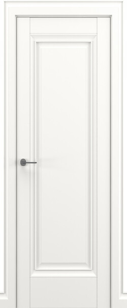 Межкомнатная дверь  Classic Baguette Неаполь ДГ Baguette B1, массив + МДФ, Полипропилен RENOLIT, 800*2000, Цвет: Молочный матовый