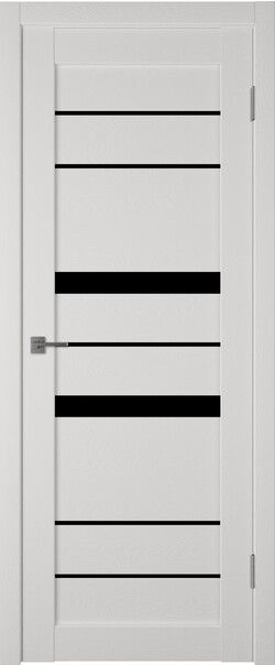 Межкомнатная дверь  Atum Pro  Х30 Black Gloss, массив + МДФ, экошпон+защитный лак, 800*2000, Цвет: Milky White, black gloss