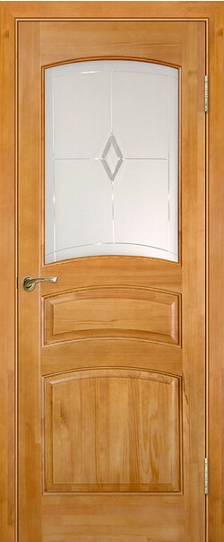 Межкомнатная дверь  Массив сосны Модель №16 ДО, массив сосны, лак, 800*2000, Цвет: Светлый лак, мателюкс матовое