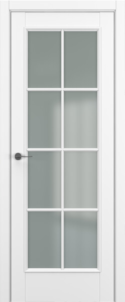 Межкомнатная дверь  Classic Baguette Неаполь ДО Baguette АК 2, массив + МДФ, Полипропилен RENOLIT, 800*2000, Цвет: Белый матовый, Сатинато