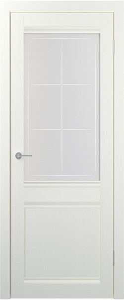 Межкомнатная дверь  STARK ST22 ДО, массив + МДФ, экошпон на основе ПВХ, 800*2000, Цвет: Айс, мателюкс матовое квадро