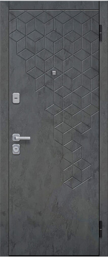 Входная дверь  Гарда Феникс линии, 860*2050, 90 мм, снаружи мдф, покрытие пвх, Цвет бетон графит