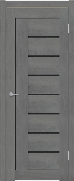Межкомнатная дверь  TexStyle TS3 ДО, массив + МДФ, экошпон на основе ПВХ, 800*2000, Цвет: Лорэт графит, Lacobel черный лак