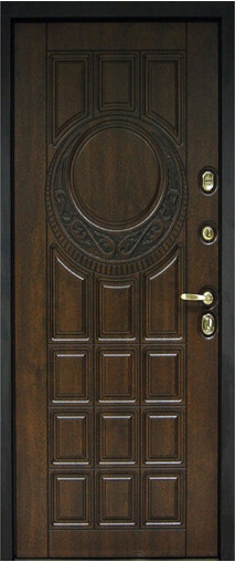 Входная дверь  Сталлер Аплот, 960*2050, 93 мм, внутри мдф влагостойкий, покрытие Vinorit, цвет Дуб темный