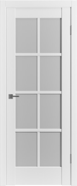 Межкомнатная дверь  Emalex ER1 ДО, массив + МДФ, экошпон (полипропилен), 800*2000, Цвет: Ice, white cloud