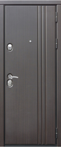 Входная дверь  Сталлер Лайн, 860*2050, 83 мм, снаружи мдф, покрытие Экошпон, Цвет Венге