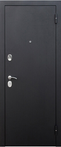 Входная дверь  Гарда  муар 8 мм, 860*2050, 60 мм, снаружи металл, покрытие полимерно-порошковое, Цвет Черный муар