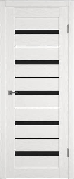 Межкомнатная дверь  Atum Pro  AL7 Black Gloss, массив + МДФ, экошпон+защитный лак, 800*2000, Цвет: Polar Soft, black gloss