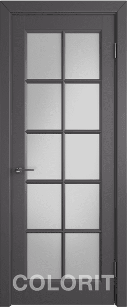 Межкомнатная дверь  COLORIT К3  ДО, массив + МДФ, эмаль, 800*2000, Цвет: Графит эмаль, мателюкс матовое