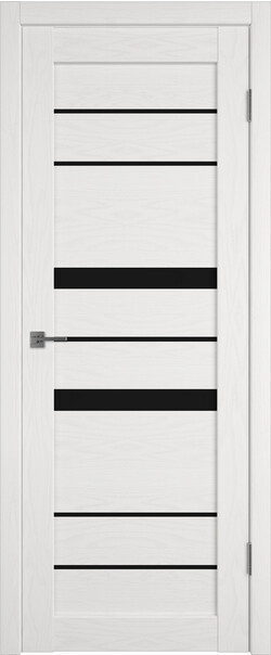 Межкомнатная дверь  Atum Pro  Х30 Black Gloss, массив + МДФ, экошпон+защитный лак, 800*2000, Цвет: Polar Soft, black gloss