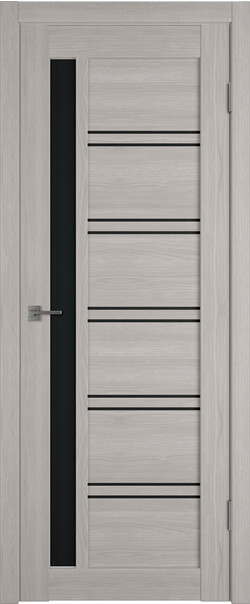 Межкомнатная дверь  Atum Pro  Х38 Black Gloss, массив + МДФ, экошпон+защитный лак, 800*2000, Цвет: Stone Oak, black gloss