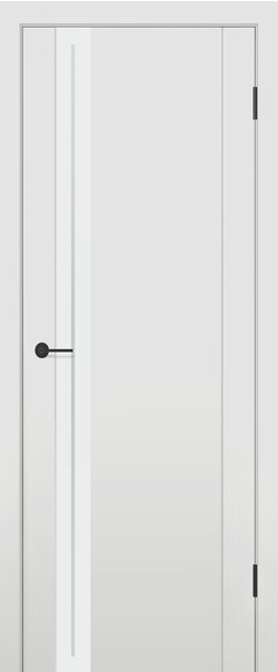 Межкомнатная дверь  Contur MX 12 ДО, массив + МДФ, экошпон (полипропилен), 800*2000, Цвет: Грей полипропилен, Lacobel белый лак