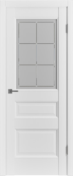 Межкомнатная дверь  Emalex E3 ДО, массив + МДФ, экошпон (полипропилен), 800*2000, Цвет: Ice, Crystal Cloud