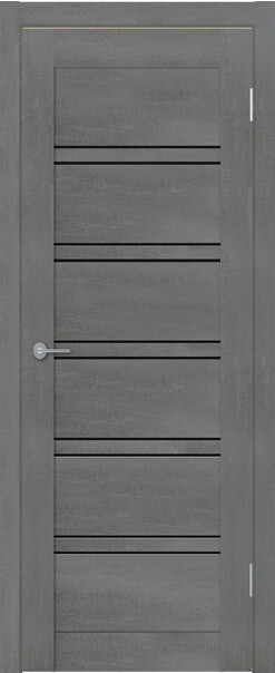 Межкомнатная дверь  TexStyle TS5 ДО, массив + МДФ, экошпон на основе ПВХ, 800*2000, Цвет: Лорэт графит, Lacobel черный лак