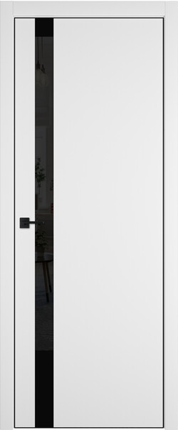 Межкомнатная дверь  Urban  1 SV, МДФ + ХДФ, экошпон (полипропилен), 800*2000, Цвет: Ice, Lacobel черный лак