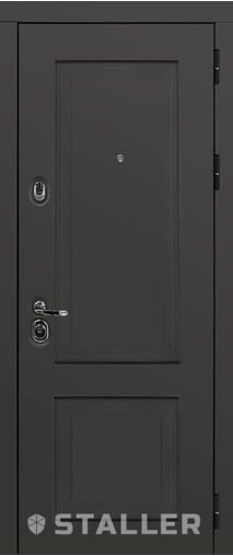 Входная дверь  Сталлер Азура, 860*2050, нет мм, снаружи мдф влагостойкий, покрытие Эмаль, Цвет Эмаль серая TSBR 7021