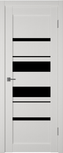 Межкомнатная дверь  Atum Pro  Х29 Black Gloss, массив + МДФ, экошпон+защитный лак, 800*2000, Цвет: Milky White, black gloss