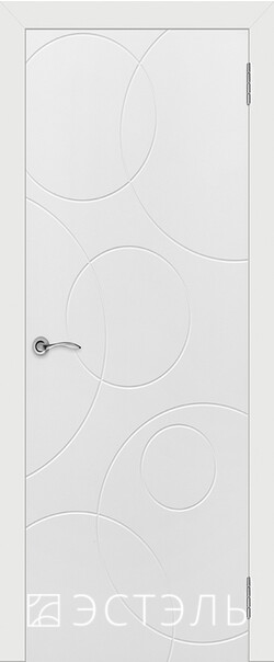 Межкомнатная дверь  Эстель Граффити4 ДГ, массив + МДФ, эмаль, 800*2000, Цвет: Белая эмаль, нет