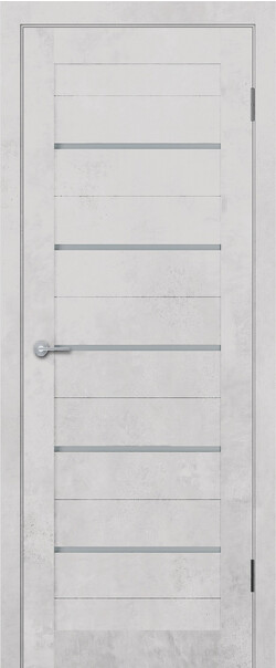 Межкомнатная дверь  STARK ST1 ДО, массив + МДФ, экошпон на основе ПВХ, 800*2000, Цвет: Бетон белый, мателюкс матовое