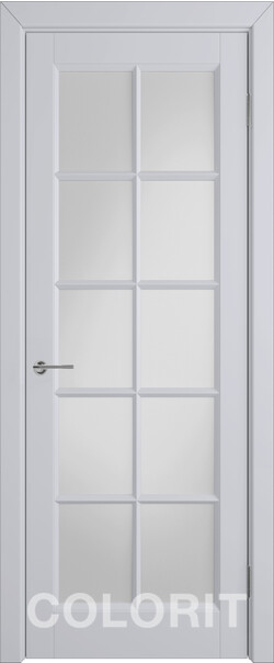 Межкомнатная дверь  COLORIT К3  ДО, массив + МДФ, эмаль, 800*2000, Цвет: Светло-серая эмаль, мателюкс матовое