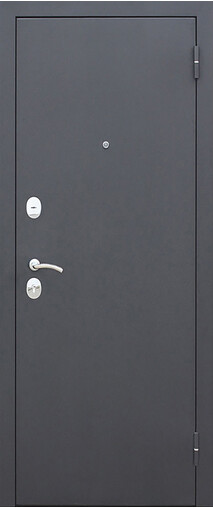 Входная дверь  Гарда  муар Царга 6 мм, 860*2050, 60 мм, снаружи металл, покрытие полимерно-порошковое, Цвет Черный муар