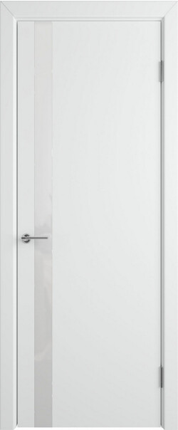 Межкомнатная дверь  Winter Ньюта ET ДО, массив + МДФ, эмаль, 800*2000, Цвет: Белая эмаль, Lacobel белый лак