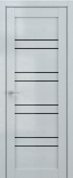 Межкомнатная дверь  DEFORM V V15, массив + МДФ, экошпон на основе ПВХ, 800*2000, Цвет: Грей вуд, Lacobel черный лак