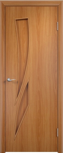 Межкомнатная дверь  Тип-С С2 ДГ, массив + МДФ, финиш-плёнка, 800*2000, Цвет: Миланский орех