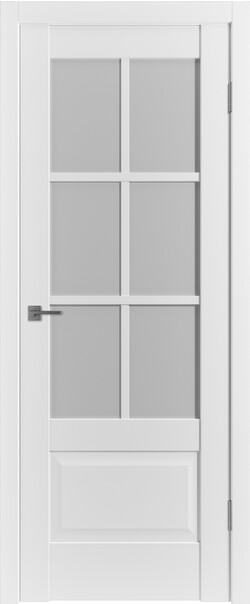 Межкомнатная дверь  Emalex ER2 ДО, массив + МДФ, экошпон (полипропилен), 800*2000, Цвет: Ice, white cloud