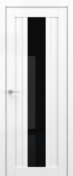 Межкомнатная дверь  DEFORM V V14, массив + МДФ, экошпон на основе ПВХ, 800*2000, Цвет: Вайт вуд, Lacobel черный лак