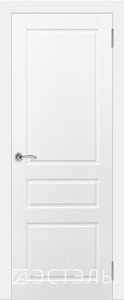 Межкомнатная дверь  Эстель Честер ДГ, массив + МДФ, эмаль, 800*2000, Цвет: Белая эмаль